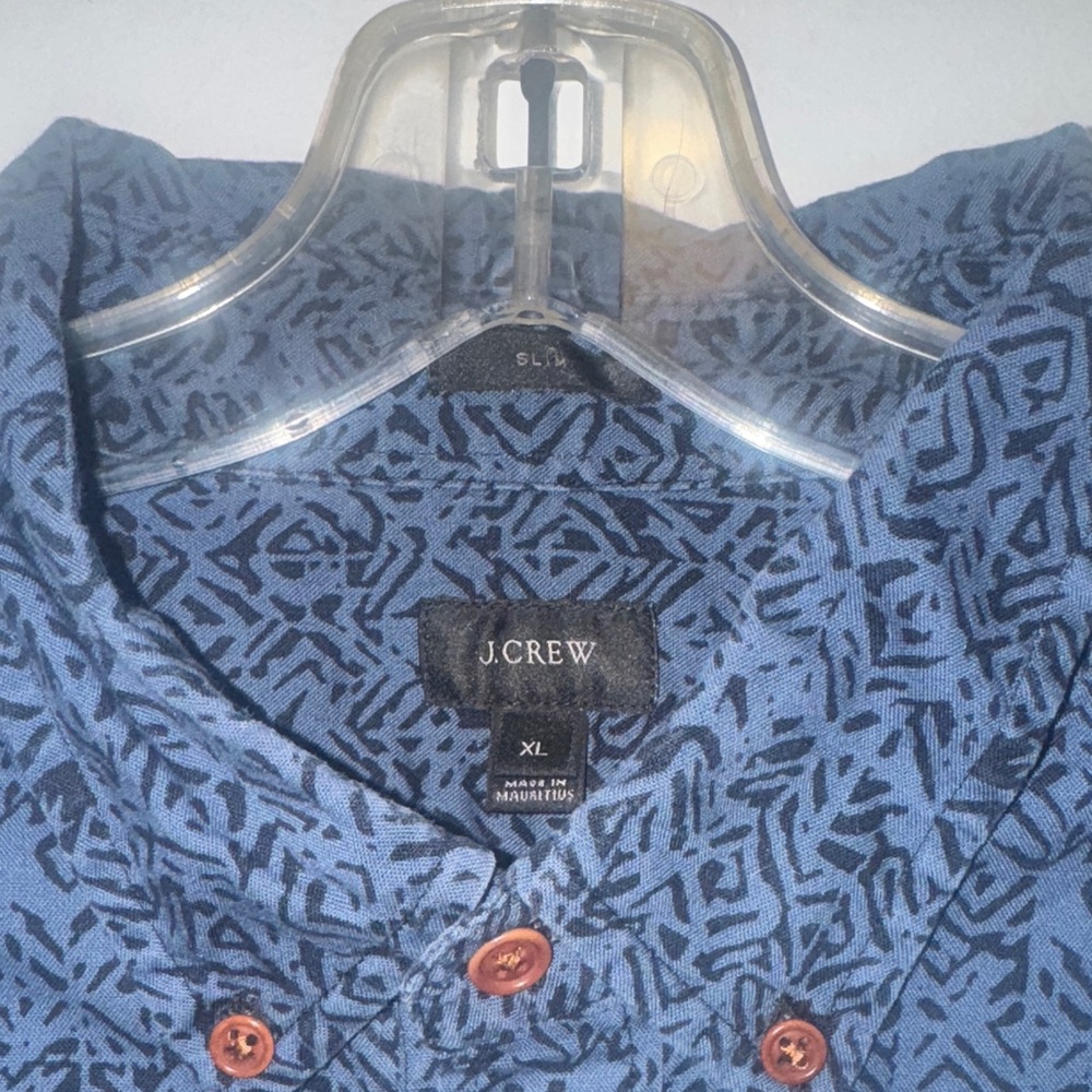 J. Crew Patterned Button Down-XL - Picture 3 of 8